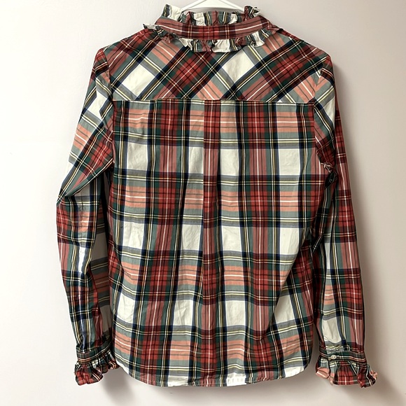 J crew plaid 100% cotton button up, Size S - Picture 6 of 7